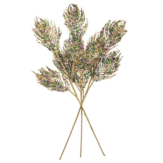 26" Mardi Gras Glitter Spray, 3ct.
